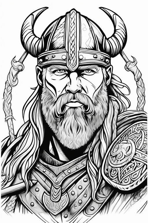 viking warrior drawings