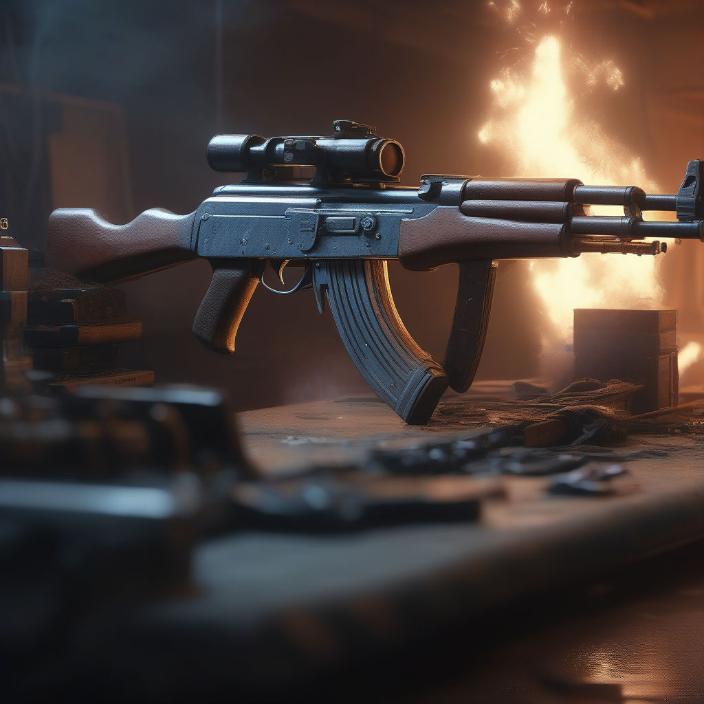 AK-47 Wasteland Rebel Animated Wallpaper 