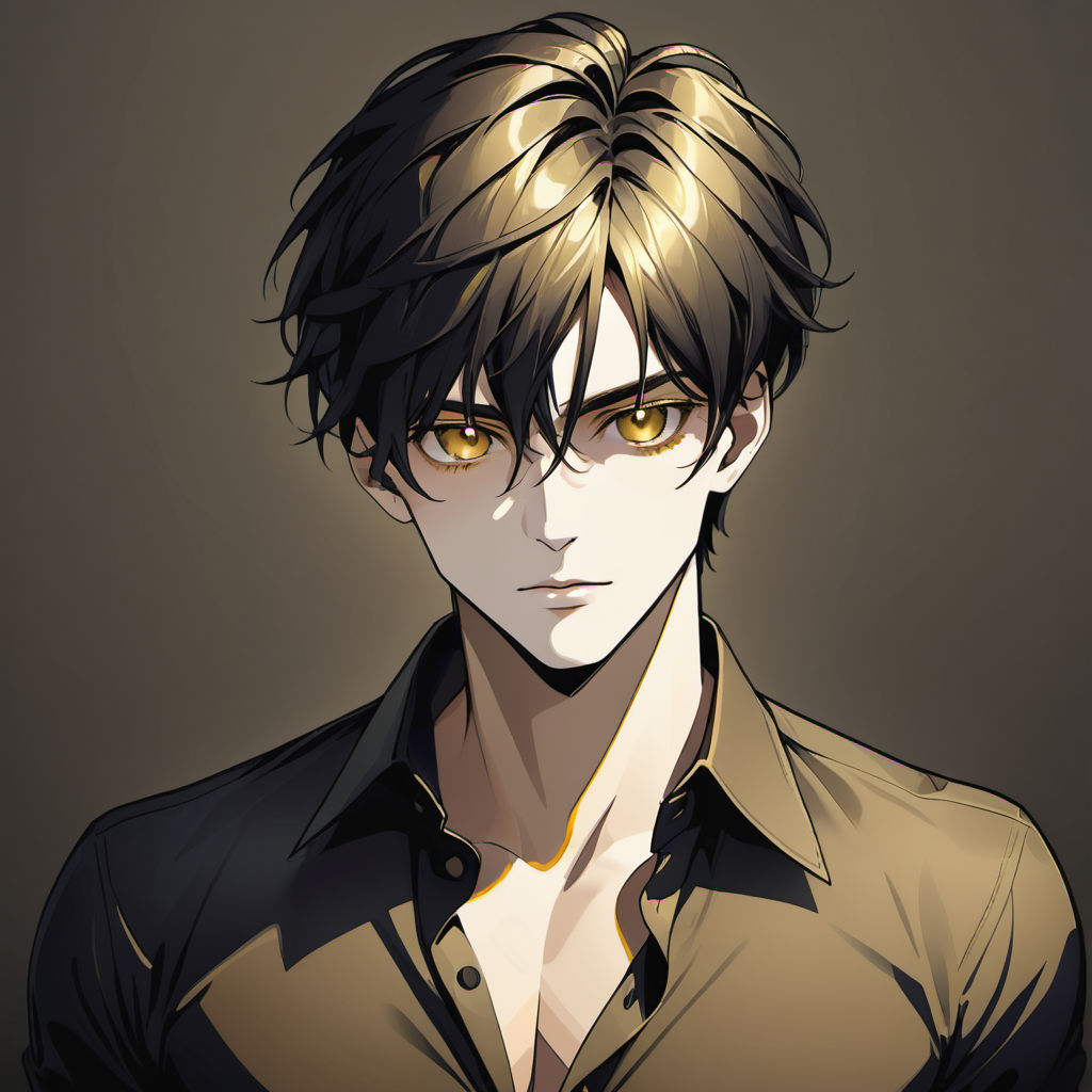 Help, I don't think he's from an anime and I know there's like a billion  other black-hair-gold-eyes man but wHo iS hE?🥺 : r/Findanime