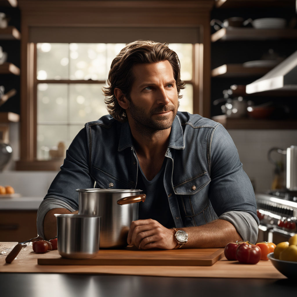 perfect face and long brown hair stands in front of an open refrigerator.  On the face is surprising. Dark room