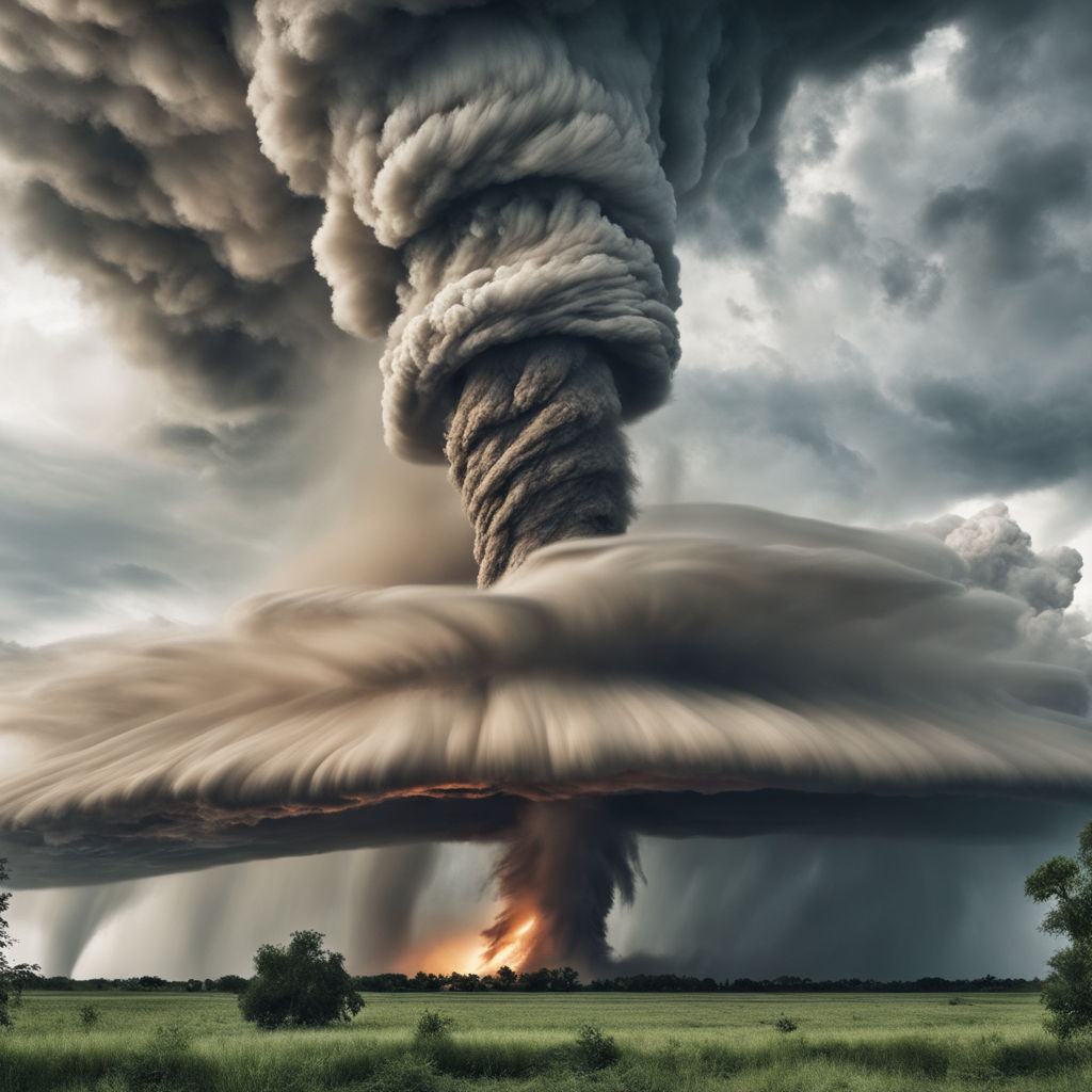 Weather Clipart-tornado swirling menacingly above a house