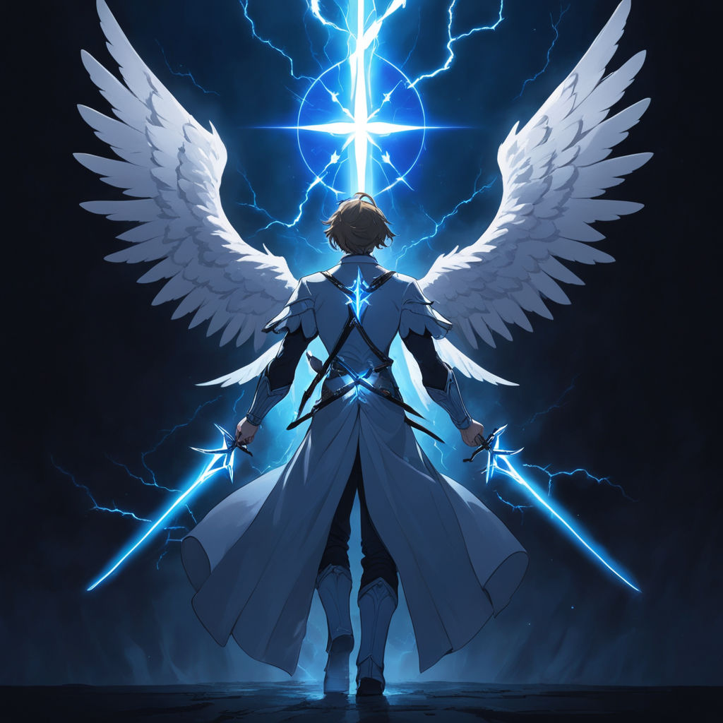 anime angel boy with sword