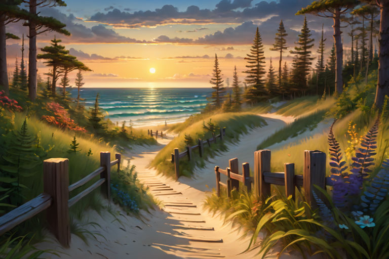 Path Beach Sand Nature Wall Mural