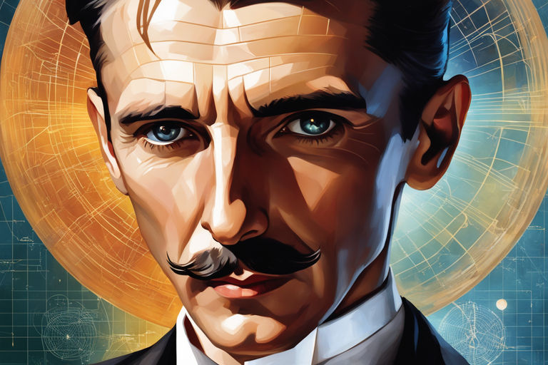 nikola tesla caricature