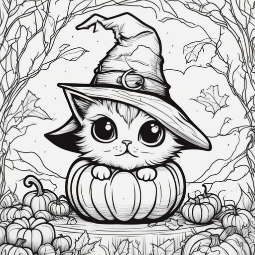 outline art for adults coloring book cute halloween coloring pages