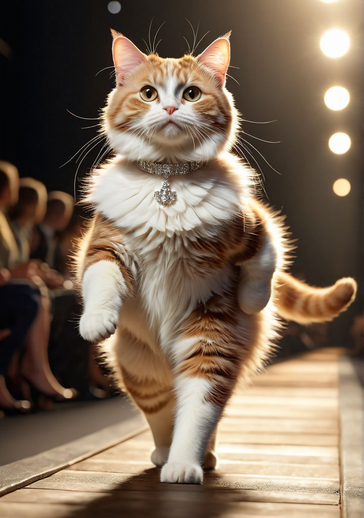 Gorgeous model strutting the runway at a fashion show - Playground