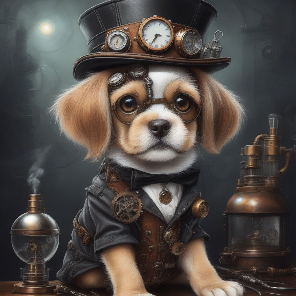 Steampunk Coffee Butler, an art print by M. C. Matz - INPRNT