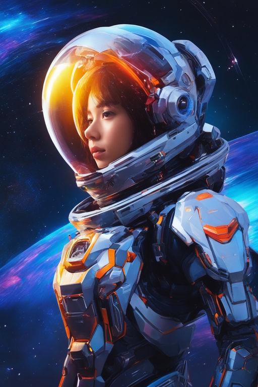 girl in space suit wallpaper