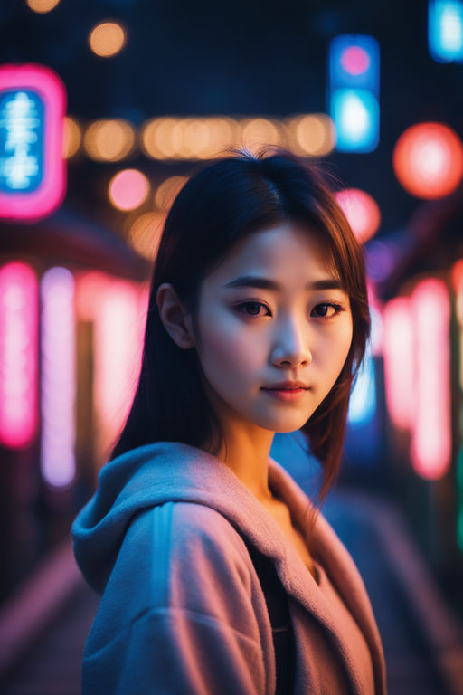 beautiful bokeh portrait