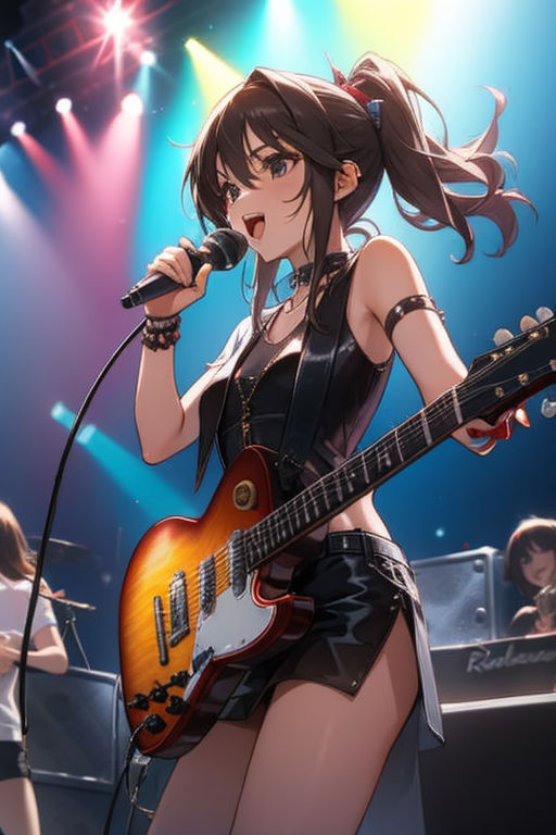 anime rock singer girl