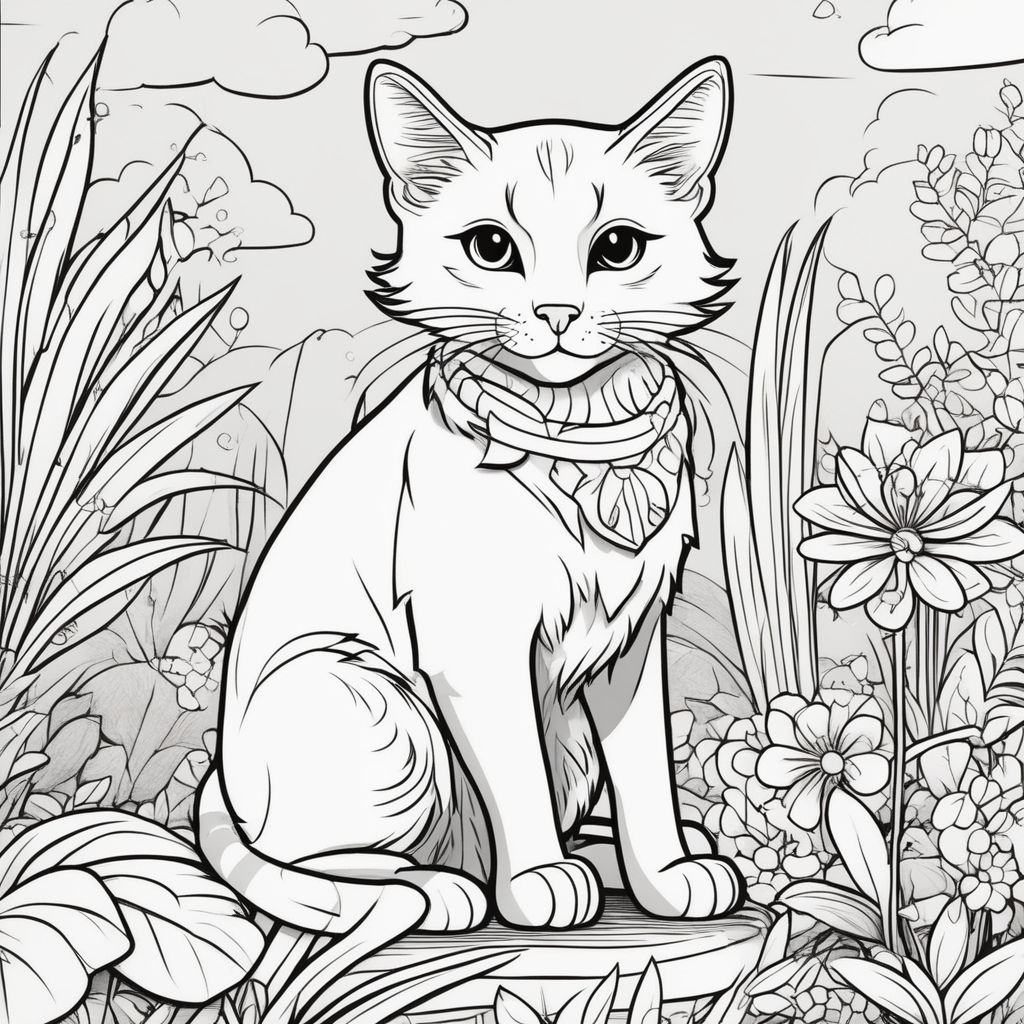 Três gatos, estilo Disney - Pixar - Gatos - Coloring Pages for Adults