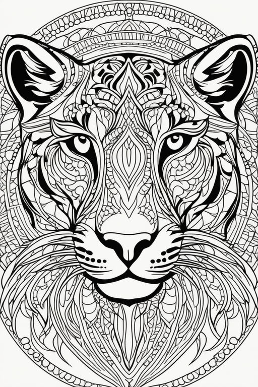 jaguar head coloring page