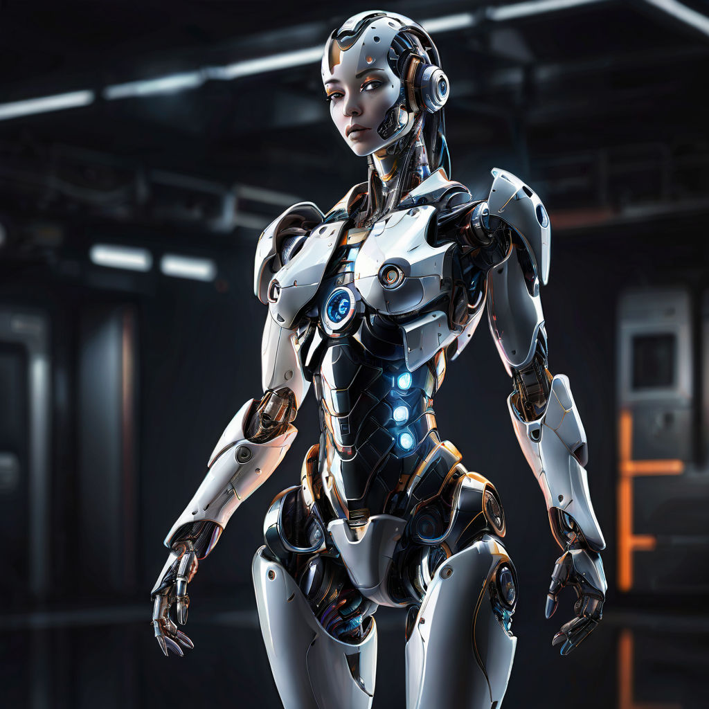 Future robot. Cyborg. Machine robot. Innovation. : image