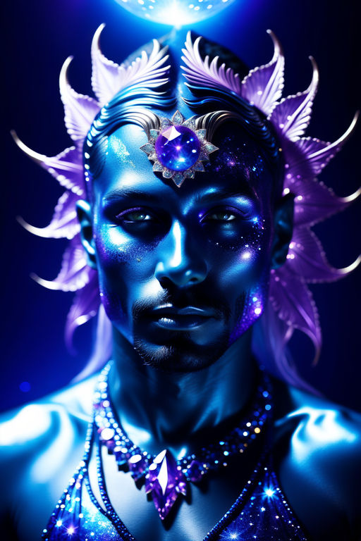 Romantic Blue Skinned Alien Man posing. Stock Photo by ©purplestar 249144178