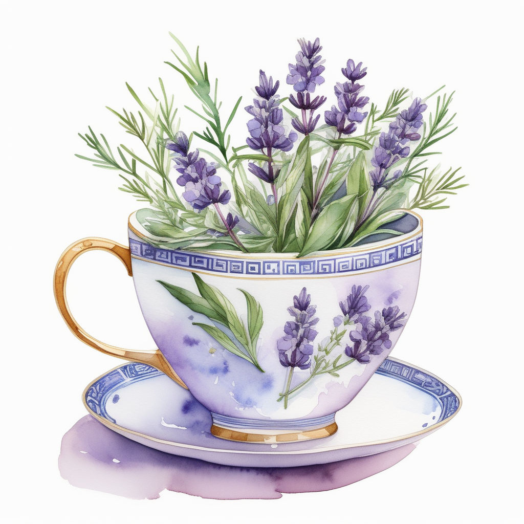 Watercolour painting of lavender - Purple painting Coffee Mug for