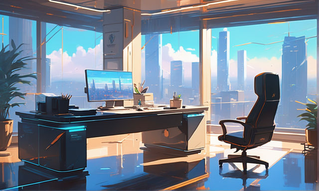 Office (Anime Background) | Anime background, Anime scenery, Background