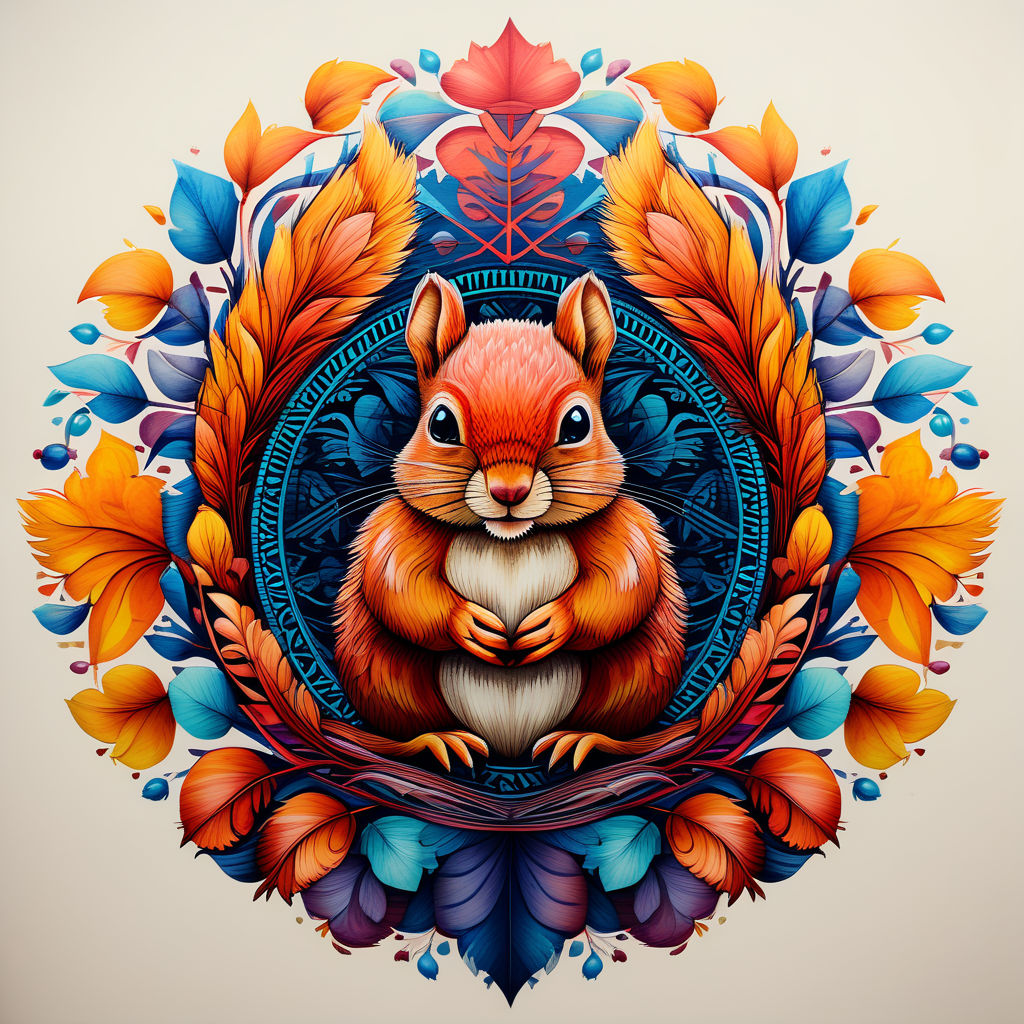 Squirrel Tattoo - Etsy Sweden