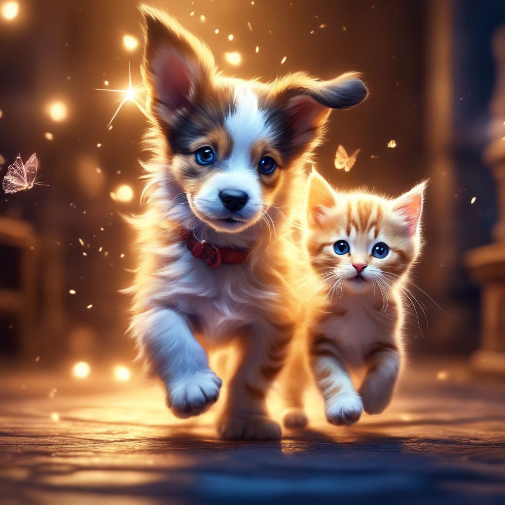 cute dog and cat wallpaper