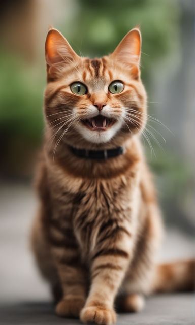 cat smiling with teeth