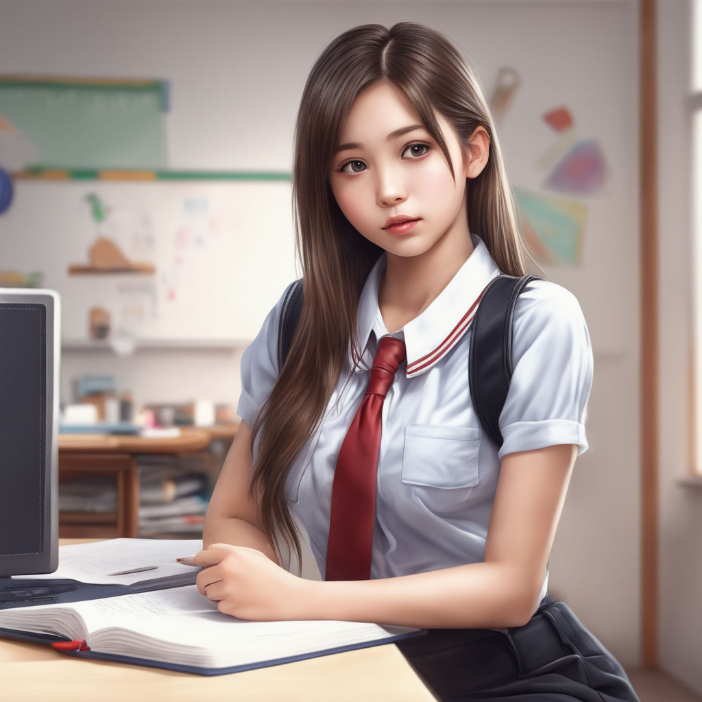 Anime Girl Student