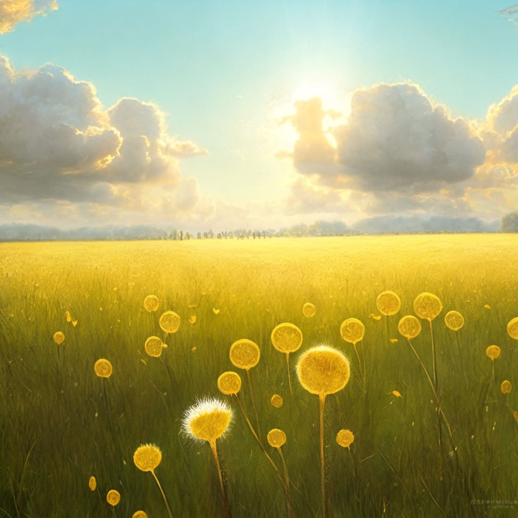 Light of Dandelions, girl, anime, dandelions, sky, light, HD wallpaper |  Peakpx