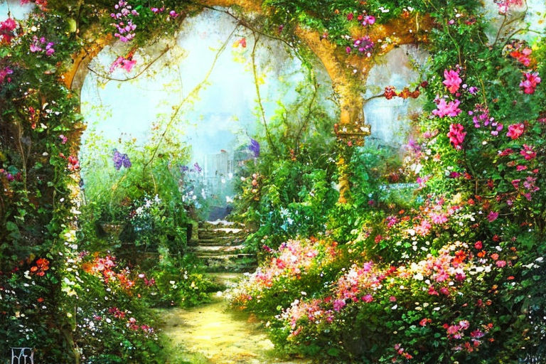 Beautiful Magical Secret Floral Garden by Raymond Swanland Anne · Creative  Fabrica