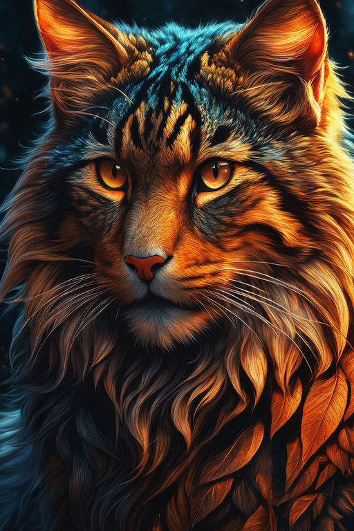 realistic wildcat drawing