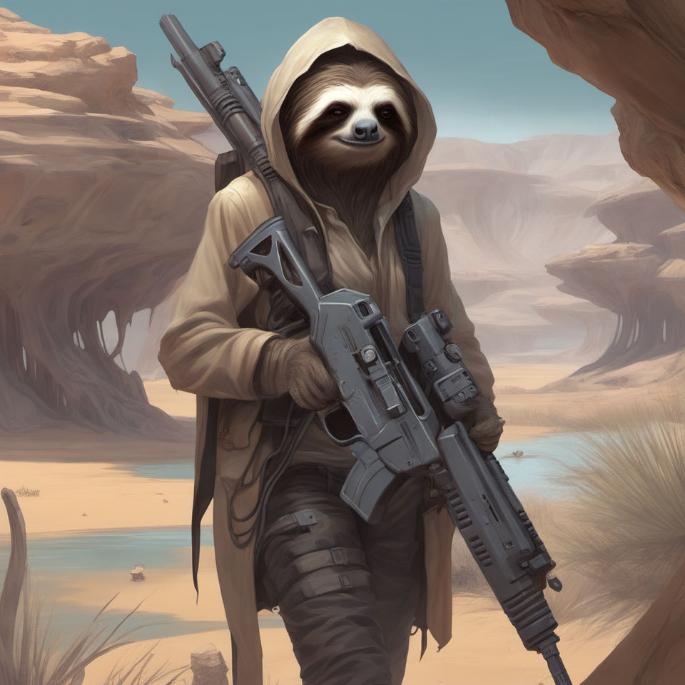 Sloth. an Interesting Gray-brown Animal with a Black Nose and Dark Eyes,  Against a Bright Background, Close-up Stock Illustration - Illustration of  forest, portrait: 305372776