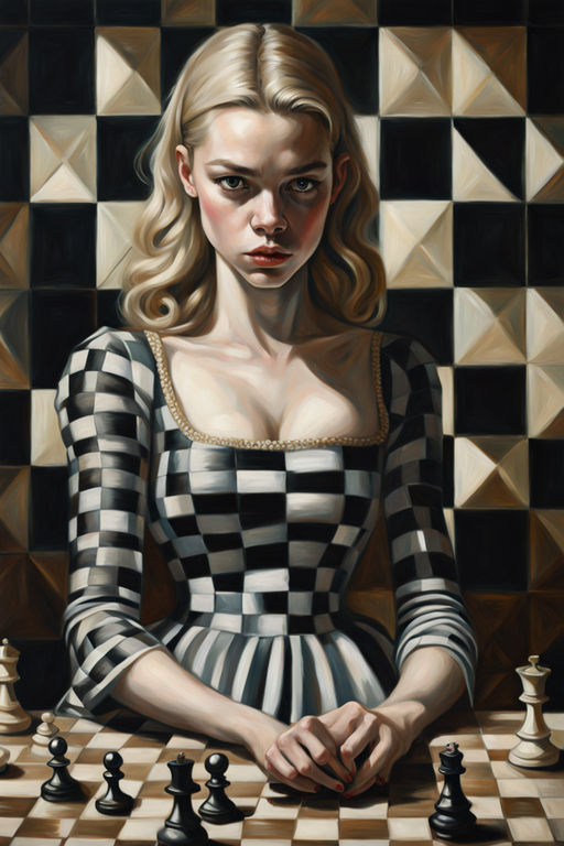 Chess queen on chessboard AI Generated 24118842 Stock Photo at