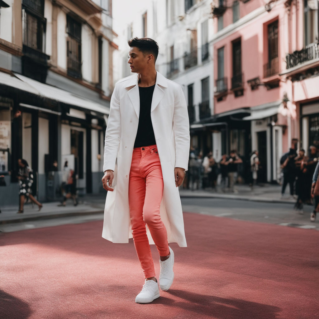 wearing a blank oversized heavy cotton blank pink t-shirt