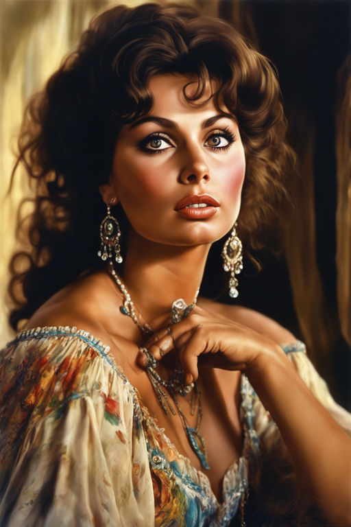 Oil Painting ~ Sophia Loren - Sticks And Stones Antiquity - Paintings &  Prints, People & Figures, Celebrity, Actresses - ArtPal