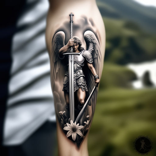 angel armor tattoo