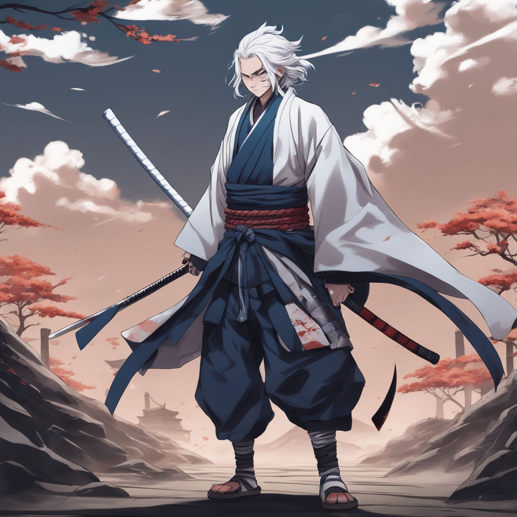 Himura Kenshin, kenshin, kimono, orange hair, white background, long hair,  lone, samurai x, male, sword, orange eyes, weapons, rurouni kenshin,  leaves, anime, samurai, kenshin himura, katana, solo HD wallpaper | Pxfuel