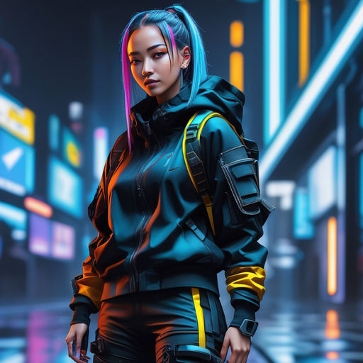 Cyberpunk Anime Girl 4K Wallpaper: Futuristic Style Meets Stunning