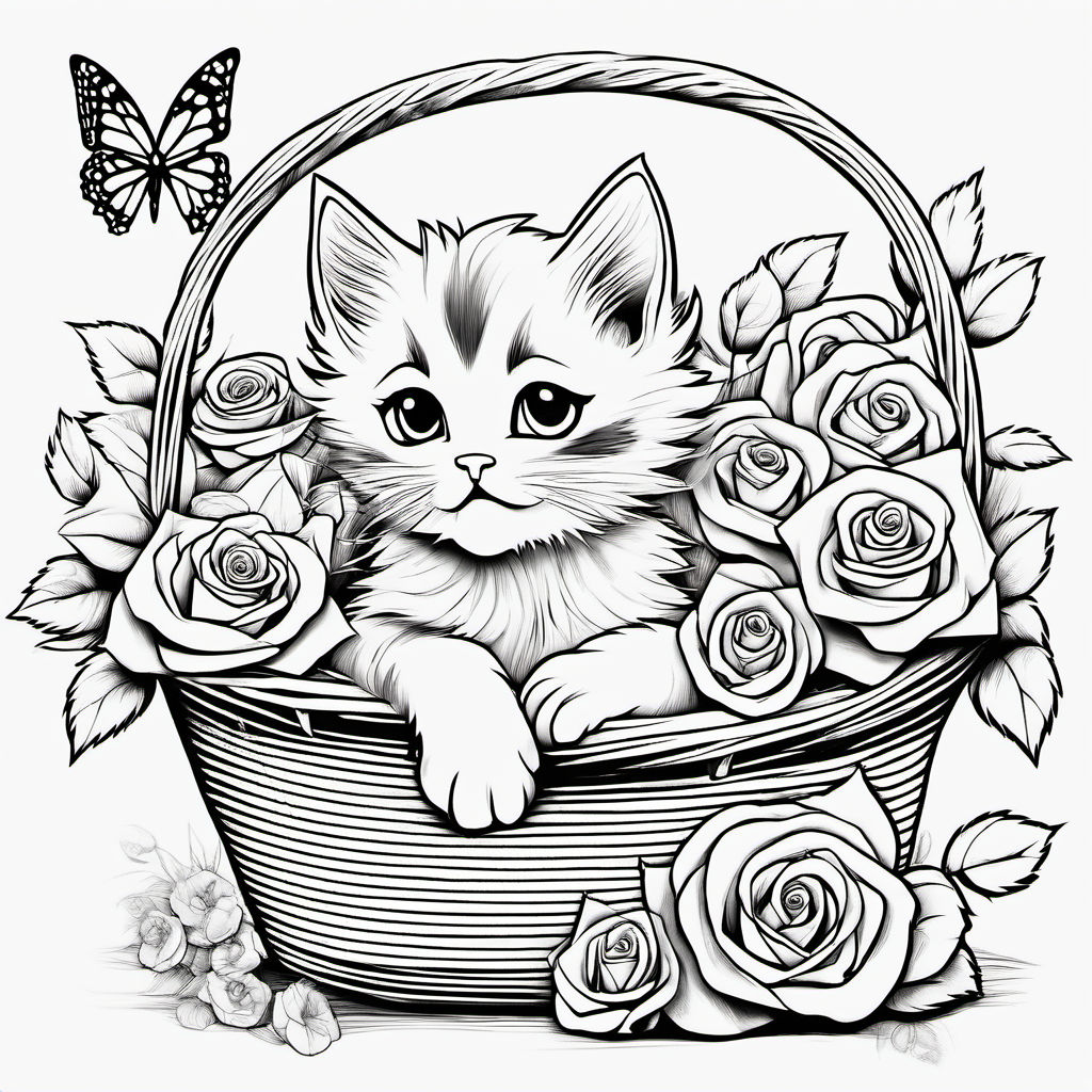 realistic coloring pages of cats