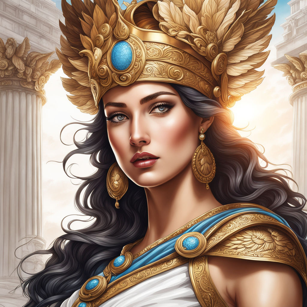 the goddess athena, greek mythology, intricate, upper, Stable Diffusion