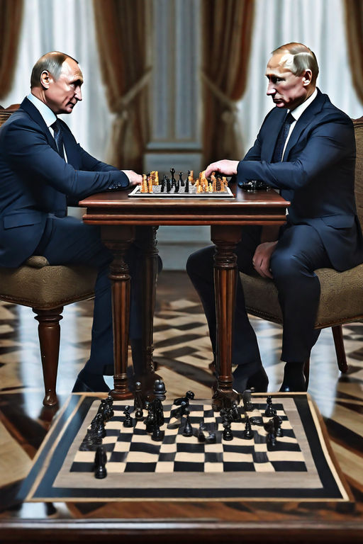 messi and cristiano ronaldo playing chess - Playground