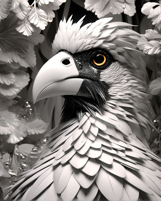 a stunning harpy eagle. The art nouveau-inspired piece emanates dark  influence - Playground