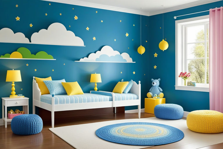 KIDS  Blue sky wallpaper with realistic clouds – WallsBright