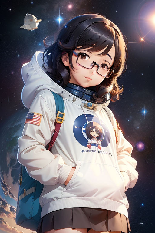 astronaut space anime travel spacetravel spaceship  Anime Girl Space  Suit HD Png Download  vhv