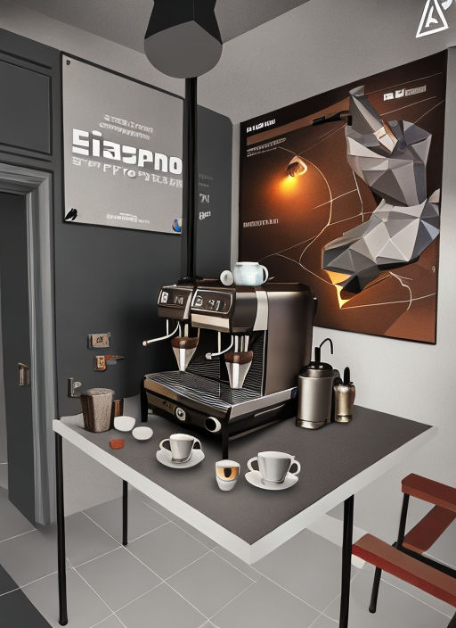 3D model Starbuck Coffee Espresso Machine VR / AR / low-poly