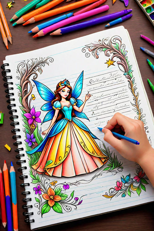 fairy drawings in pencil for kids