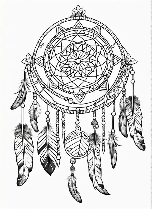 Dreamcatcher tattoo designs - Tattoos Adult Coloring Pages