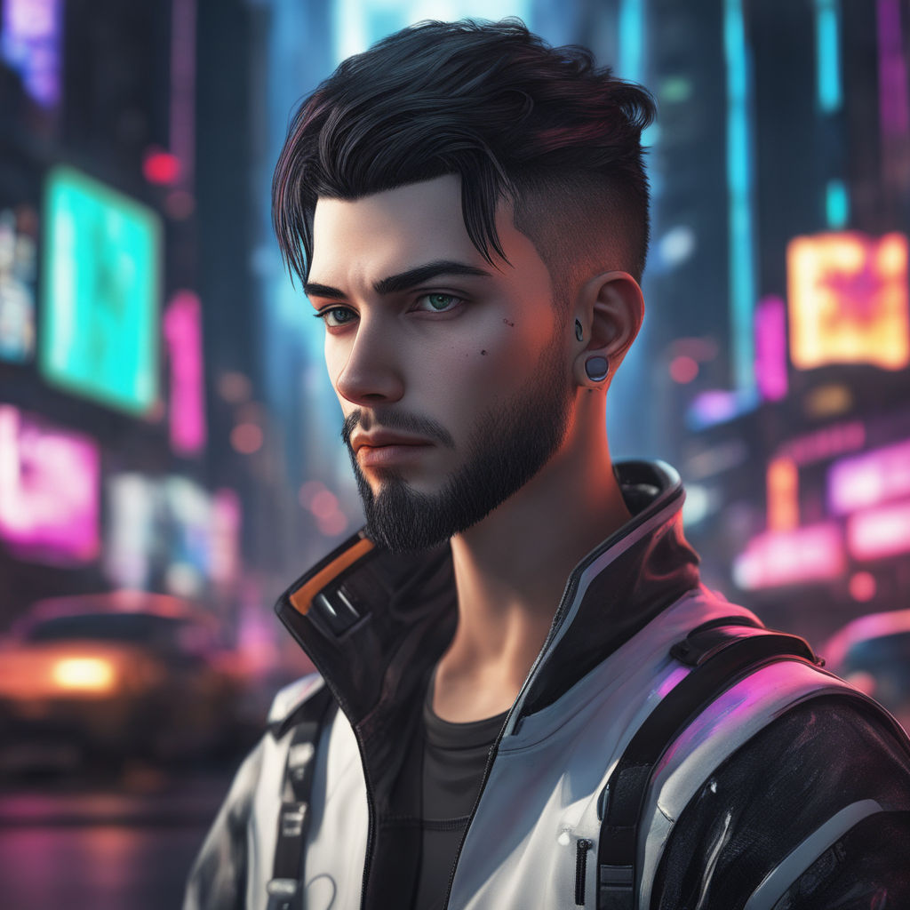 cyberpunk male portrait