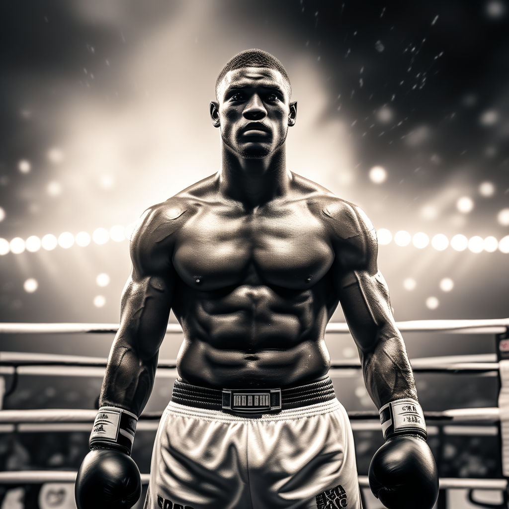 Muscular African Boxer Posing, Naked Shot In Studio Stock Photo, Picture  and Royalty Free Image. Image 21429470.