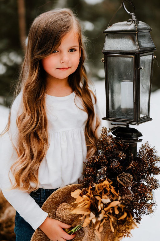 little girl with long brown hair