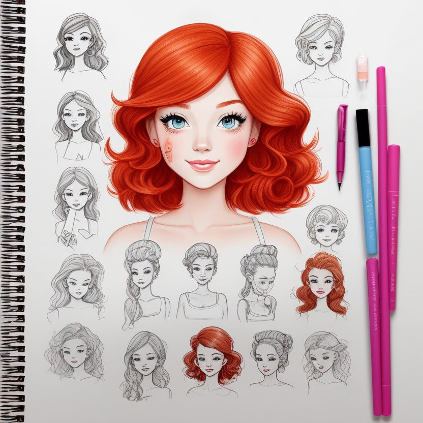 how to draw disney hair