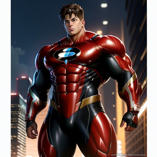 muscular superhero