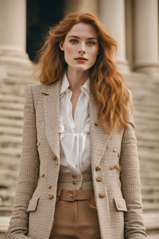 CHANEL BLUE PASTEL TWEED JACKET from ''Paris - Versailles