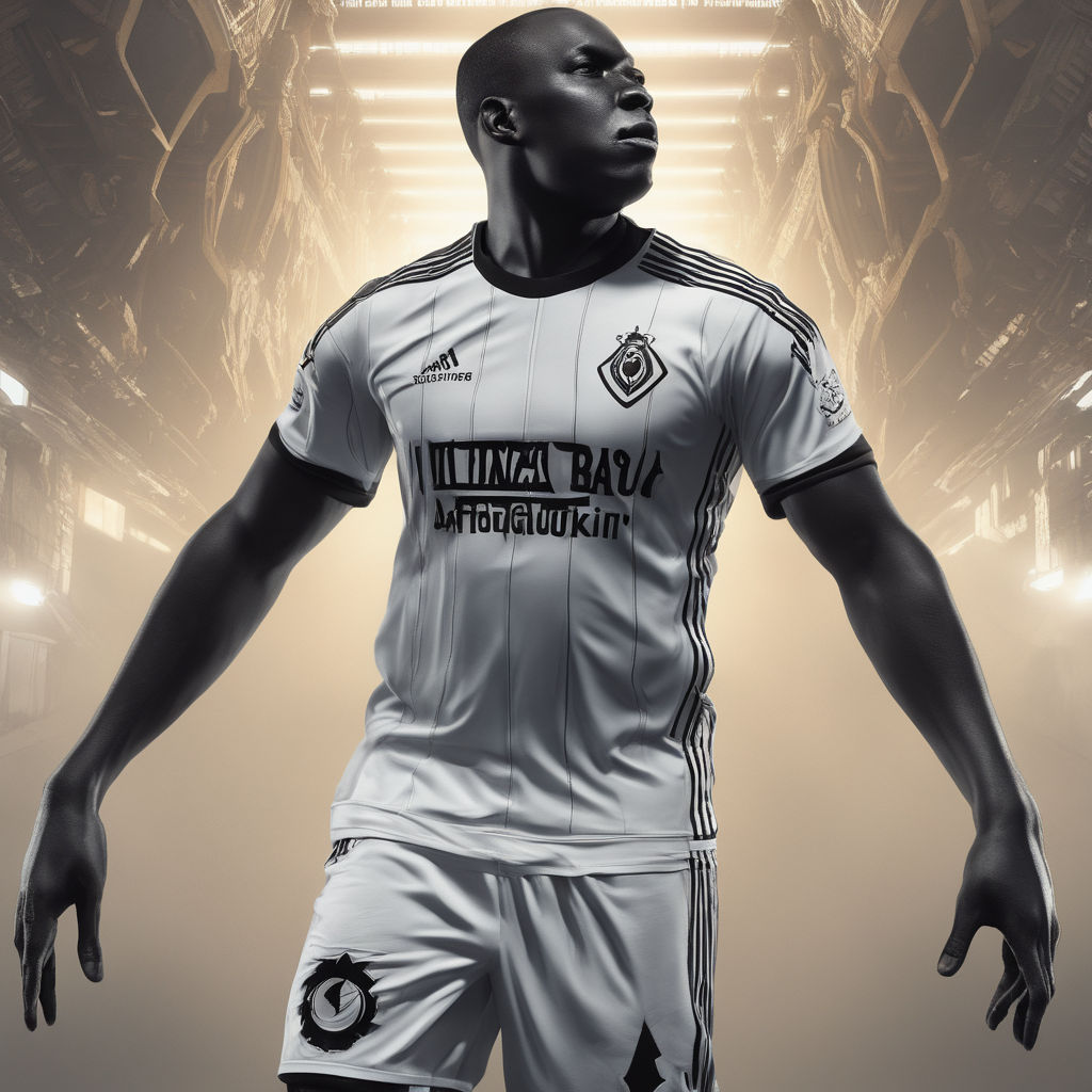 ArtStation - Soccer Football Blue and Black Jersey Player-11